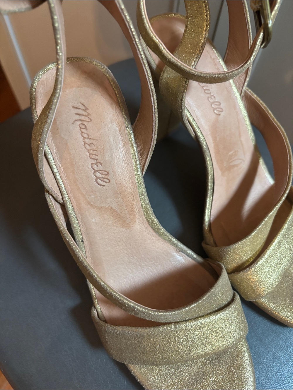 Madewell Gold The Liv Sandal 8 - Picture 3 of 14